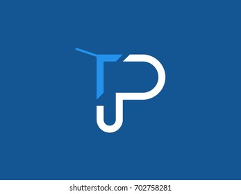 Time Precision: Simple, unique and memorable logo from letter "T" for "Time" and "P" for precision. Suitable for any industries.