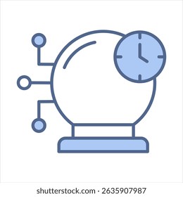 Ilustração do vetor de ícone azul de previsão de tempo