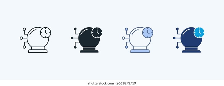 Coleção de Ícones de Estilos Múltiplos de Previsão de Tempo