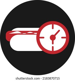 Tiempo de preparación, ilustración, vector sobre un fondo blanco.