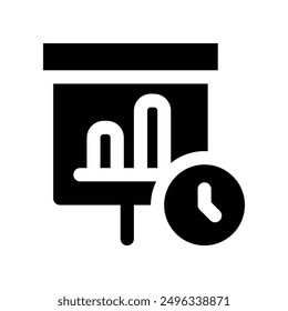 time presentation icon. vector glyph icon for your website, mobile, presentation, and logo design.
