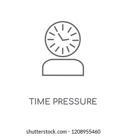 Time pressure linear icon. Time pressure concept stroke symbol design. Thin graphic elements vector illustration, outline pattern on a white background, eps 10.