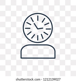 Time pressure vector outline icon isolated on transparent background, high quality linear Time pressure transparency concept can be used web and mobile