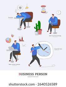 Time and productivity concept illustration