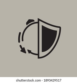 time protector icon design, newest symbol