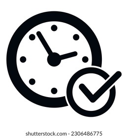 Time purpose icon simple vector. Social passion. Corporate mission