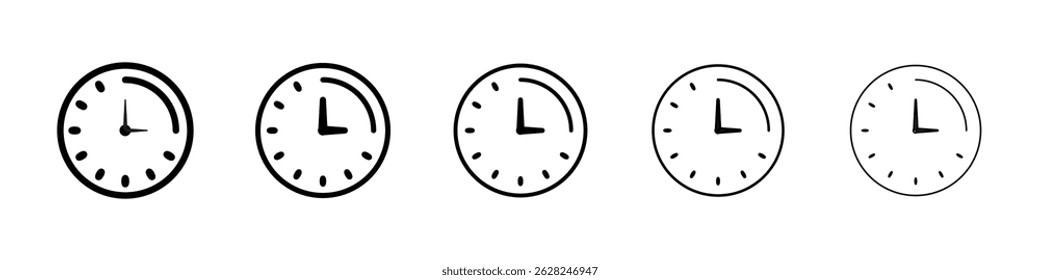 Ícone de quarto de tempo passado em preto. Ilustração vetorial para design gráfico