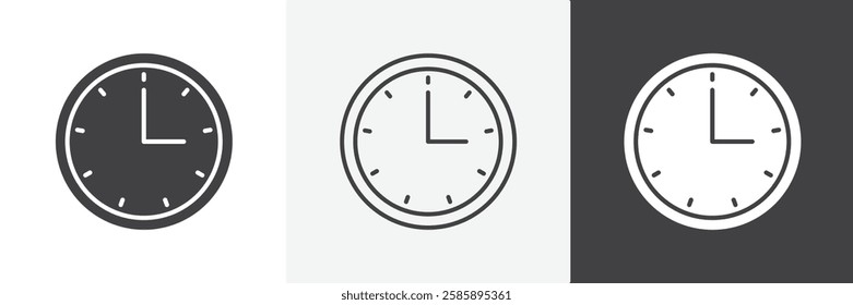 Time quarter past vector icons collection graphic designs for ui designs