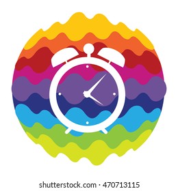 Time Rainbow Color Icon for Mobile Applications and Web EPS10