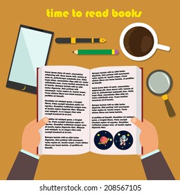 time to read books. you can always find time for a good book. infographics.