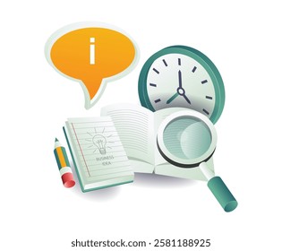 Time to read looking for illustration concept information