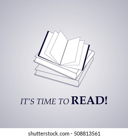 It's time to read! Vector illustration.