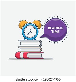 time reading book icon illustration