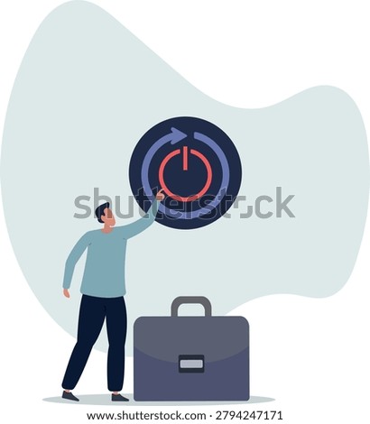 Time to reboot business or career, refresh working energy or restart new journey, change to improve outcome concept.life situation and activities.