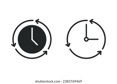Time recycle icon. Illustration vector