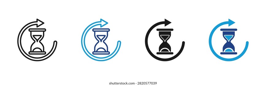 Time Refresh Web icon with multiple style collection