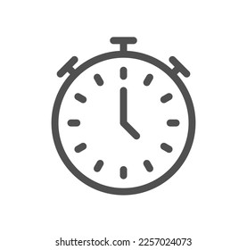 Esquema de icono y vector lineal relacionados con el tiempo.