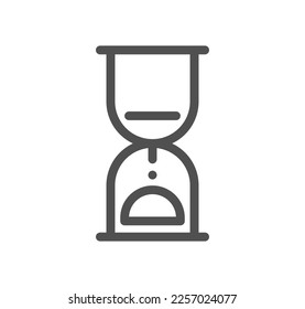 Esquema de icono y vector lineal relacionados con el tiempo.