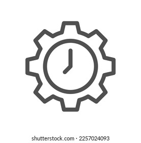 Time related icon outline and linear vector.