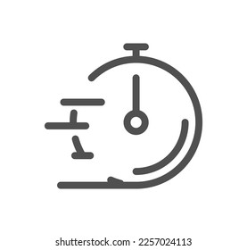 Time related icon outline and linear vector.
