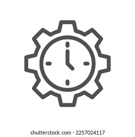 Time related icon outline and linear vector.