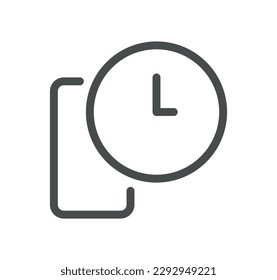 Time related icon outline and linear vector.