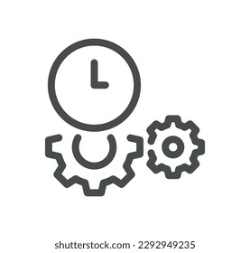 Time related icon outline and linear vector.