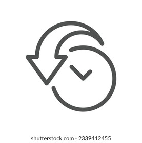 Time related icon outline and linear vector.