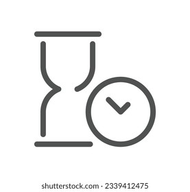 Time related icon outline and linear vector.