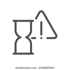 Esquema de icono y vector lineal relacionados con el tiempo.