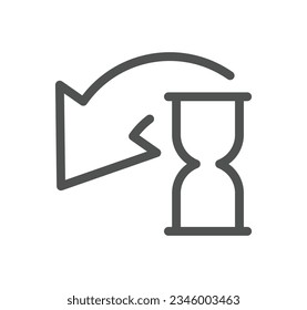 Time related icon outline and linear vector.