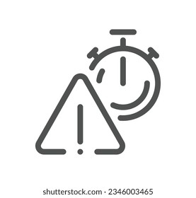 Esquema de icono y vector lineal relacionados con el tiempo.