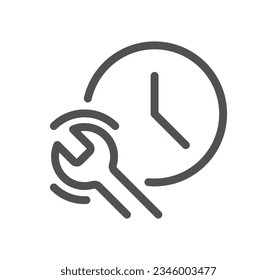 Time related icon outline and linear vector.