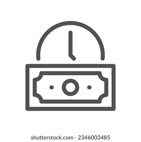 Time related icon outline and linear vector.