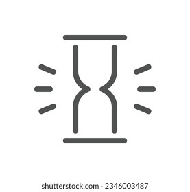 Esquema de icono y vector lineal relacionados con el tiempo.