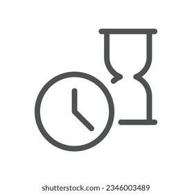 Time related icon outline and linear vector.