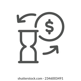 Time related icon outline and linear vector.
