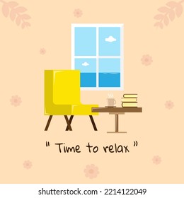 Time to relax in hygge style. Suitable for news illustration