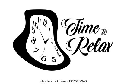 Time Relax Sign On White Background Stock Vector (Royalty Free ...