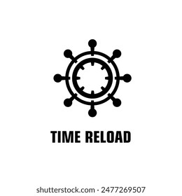 Time reload icon or logo design isolated sign symbol vector illustration - high quality line style vector icon suitable for designers, web developers, displays and websites