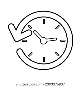 Time Reload Icon In Outline Style
