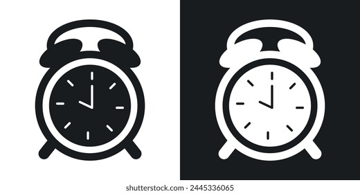 Time Reminder and Alarm Clock Icon Set. Old Clock Alert and Deadline Symbol.