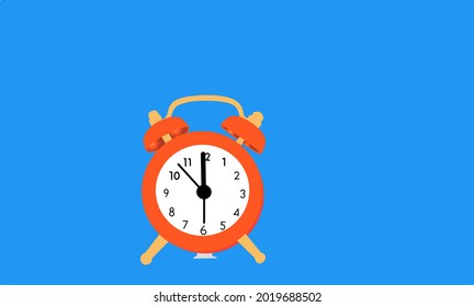 time reminder alarm clock on blue background