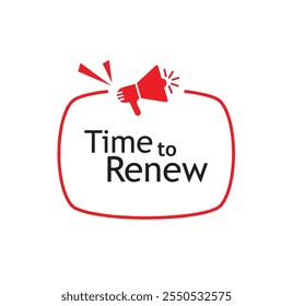  Hora de Renovar de aviso de texto y signo de información