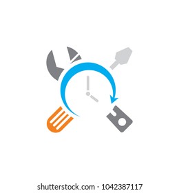 Time Repair Logo Icon Design