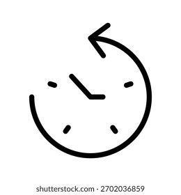 Conjunto de iconos de línea moderna Time Repeat con diseño minimalista de Profesional y símbolos de bucle únicos para proyectos visuales limpios y eficientes
