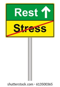 Time for a Rest, Shield isolated on white