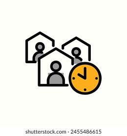 ícono de restricción de tiempo, ícono aislado en fondo claro, perfecto para Sitio web, blog, logotipo, Diseño gráfico, redes sociales, UI, App móvil