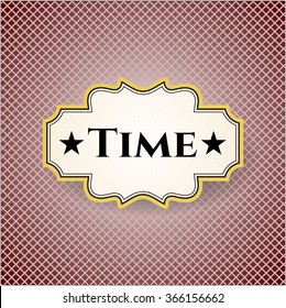 Time retro style card or poster