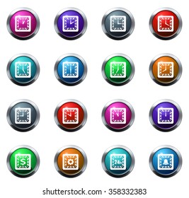  Time round glossy web icon set